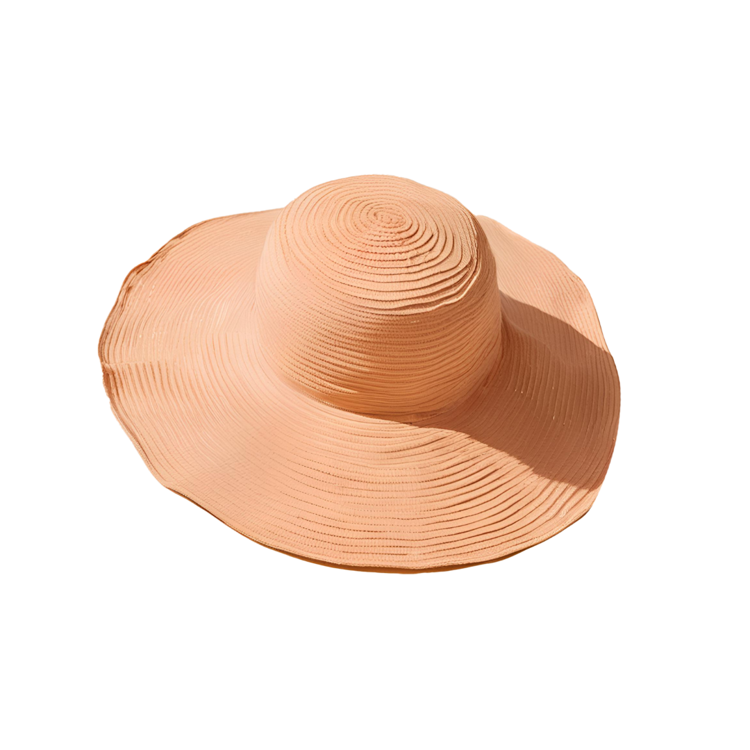 Sombrero de playa color resplandor de mandarina