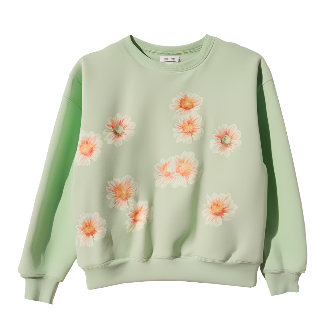 Suéter floral verde margarita
