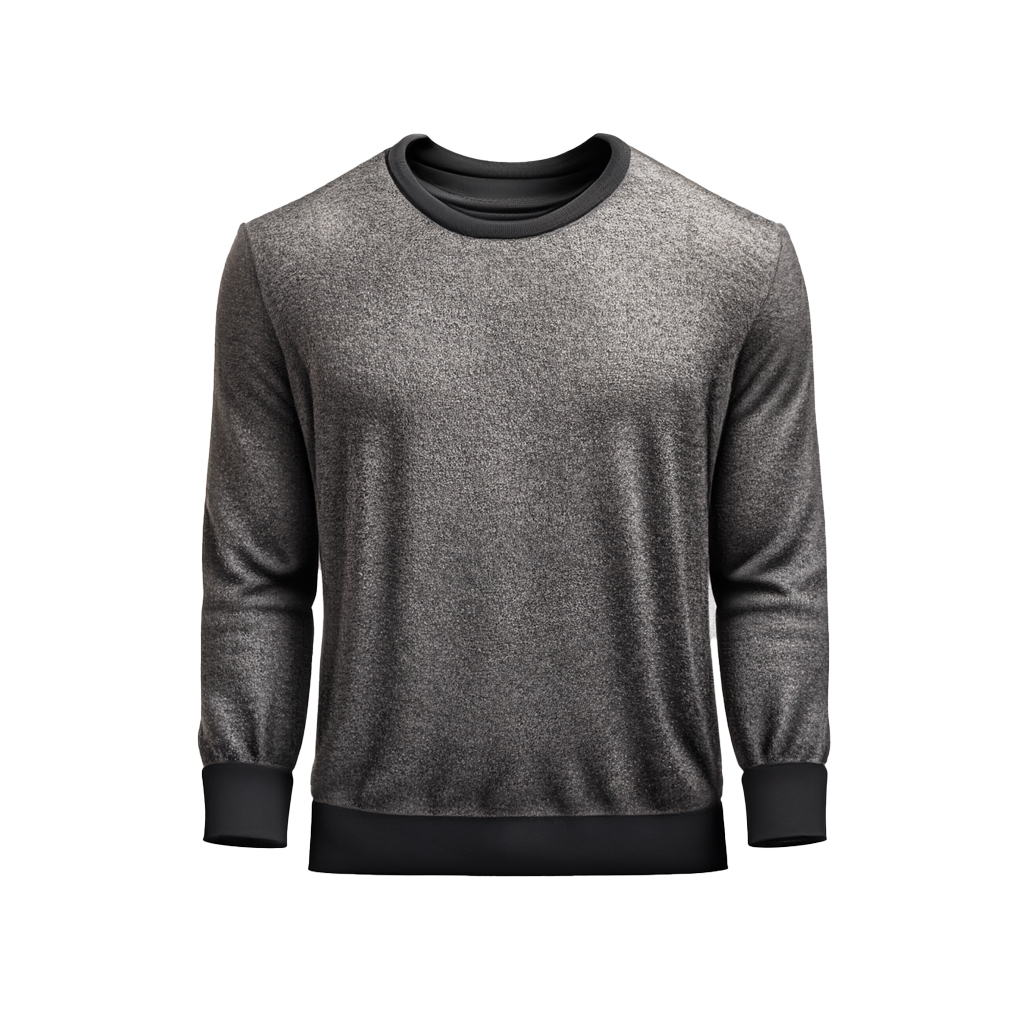 Suave jersey de cachemira con cuello redondo.