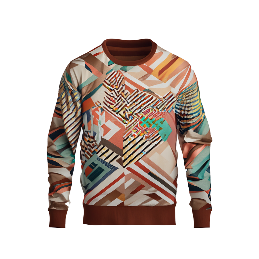 Jersey con estampado geométrico retro.