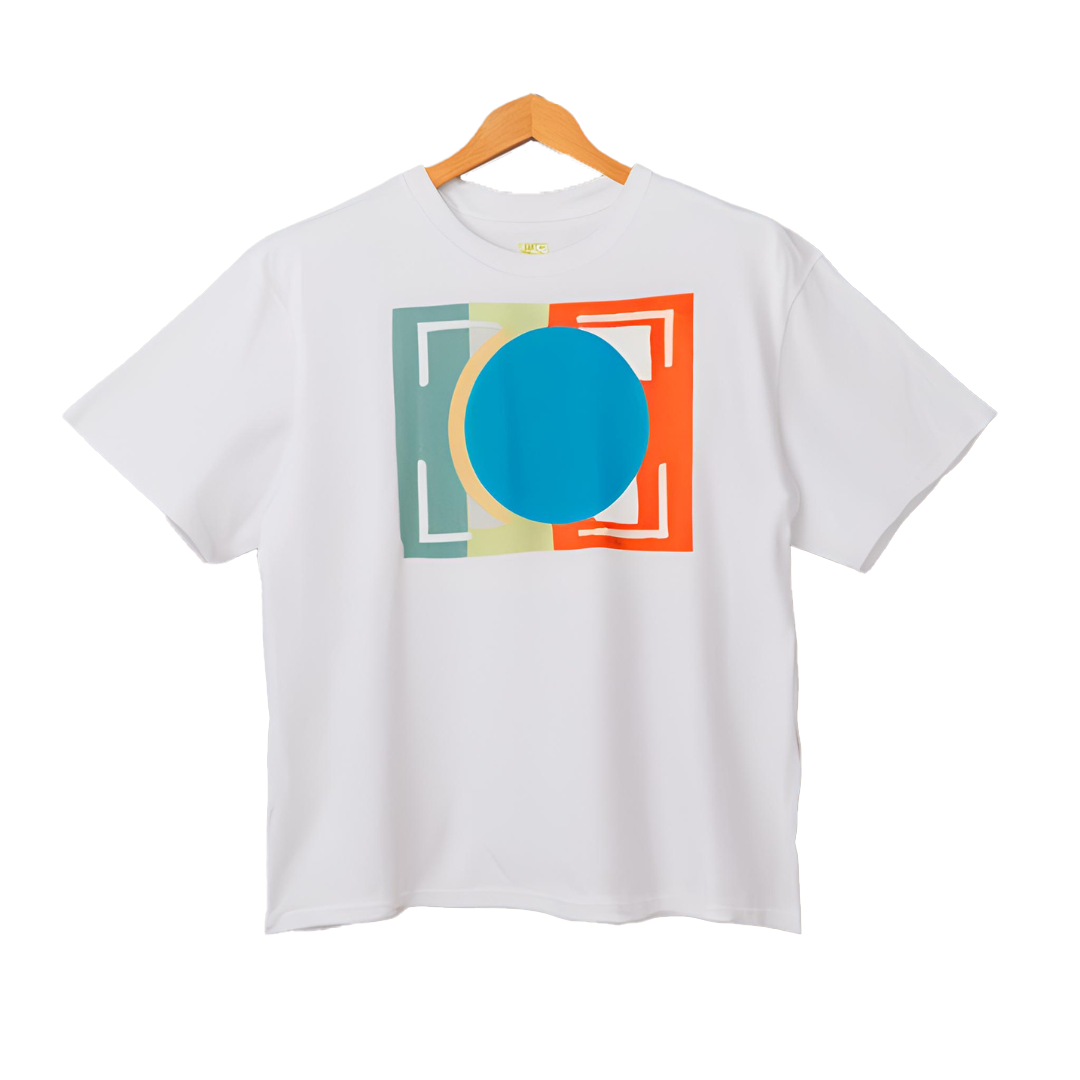 Camiseta clásica de algodón estampada.