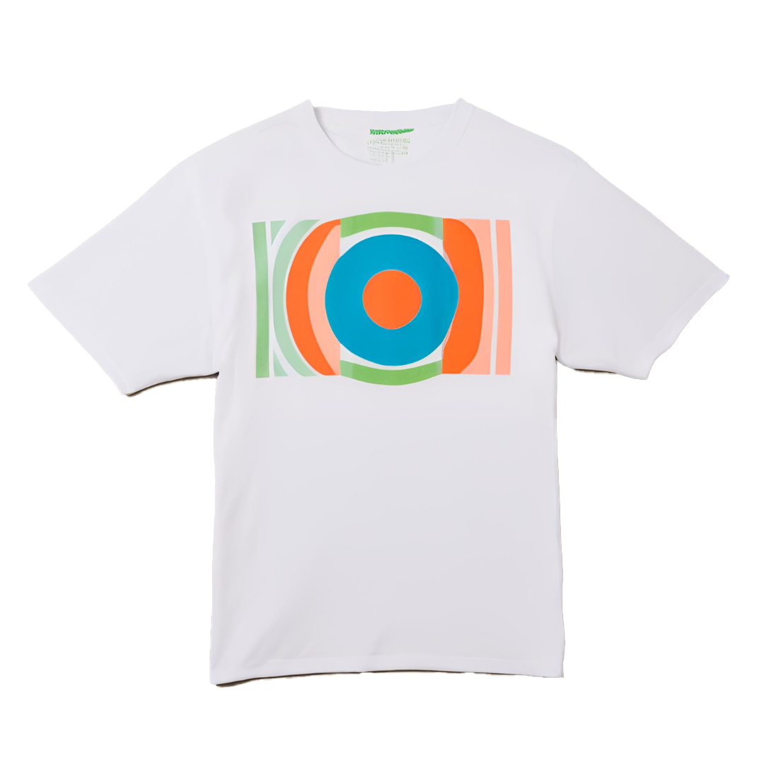 Camiseta clásica de algodón estampada.