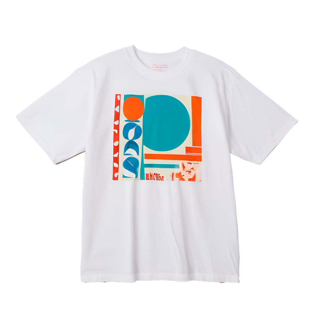 Camiseta clásica de algodón estampada.