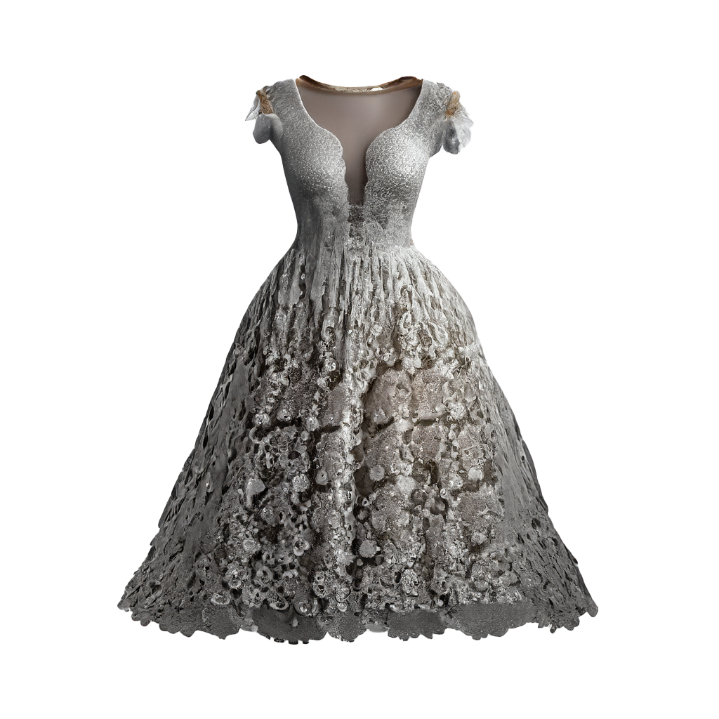 Elegante vestido de cóctel de encaje.