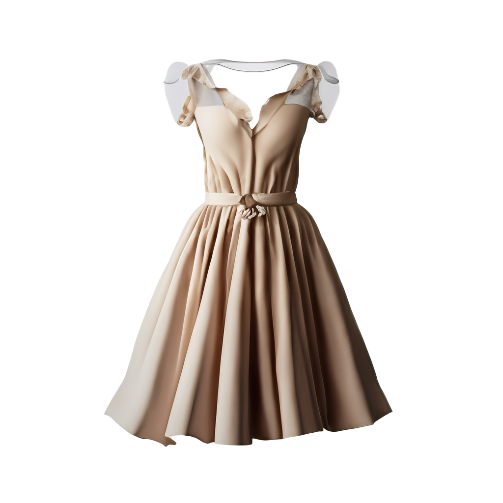Vestido romántico con hombros descubiertos