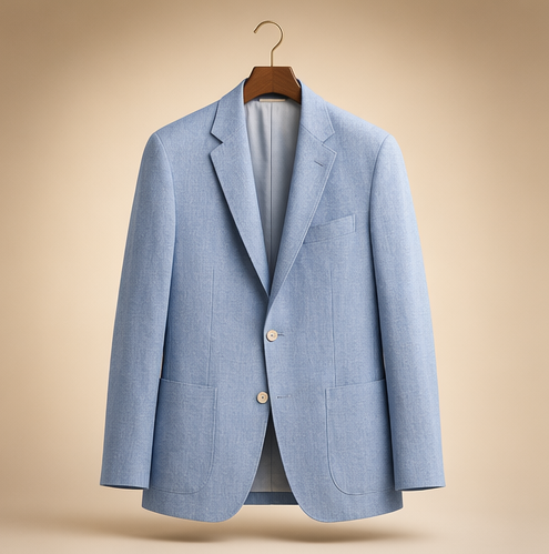 Light Blue Linen Blazer