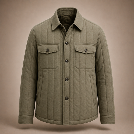 Padded Ariel Overshirt, Light Sage