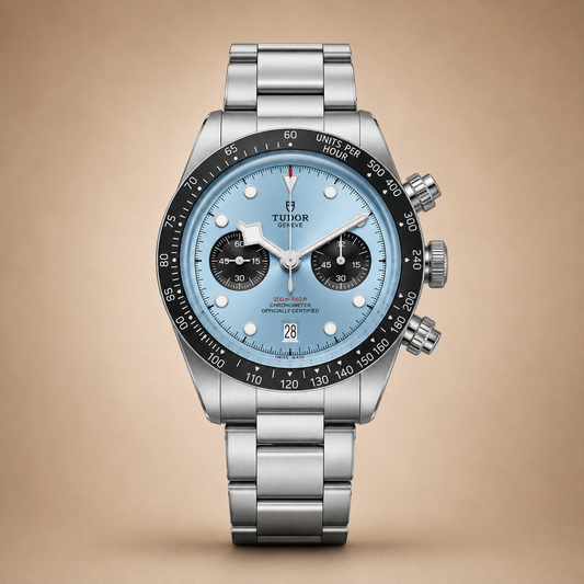 TUDOR Black Bay Chrono "Flamingo Blue" Bracelet Watch