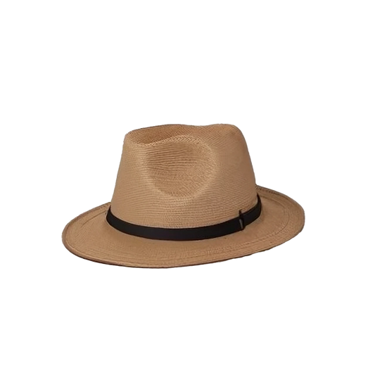 Sombrero de paja Panamá color marfil clásico.