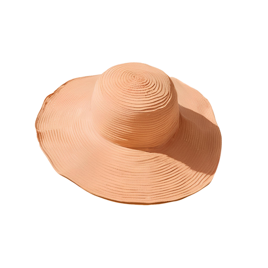 Sombrero de playa color resplandor de mandarina
