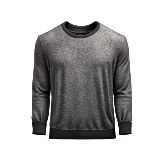 Suave jersey de cachemira con cuello redondo.