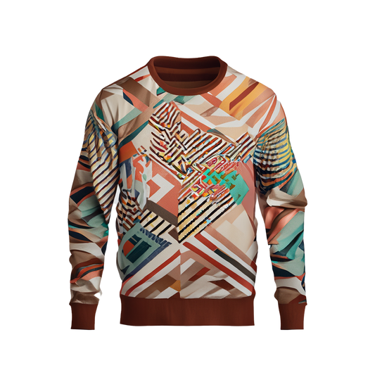 Jersey con estampado geométrico retro.