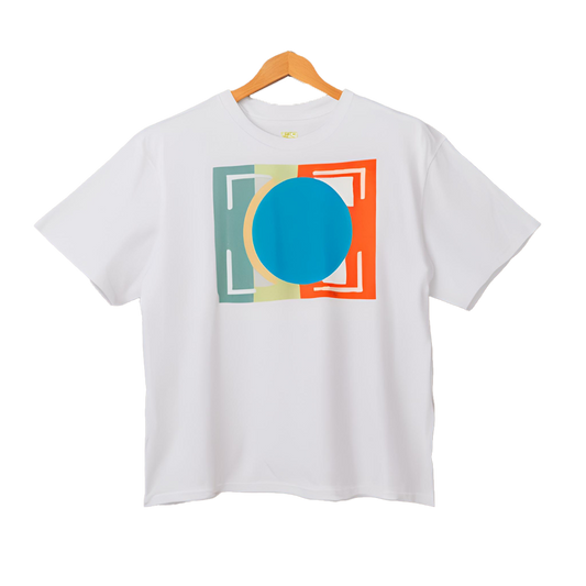 Camiseta clásica de algodón estampada.