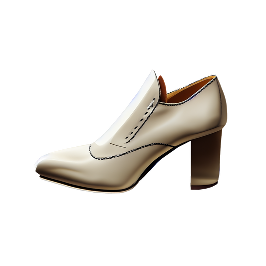 Mocasines modernos con tacón de bloque.